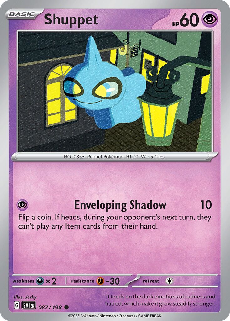 Shuppet 087/258 — Scarlet & Violet (English Pokémon TCG card)