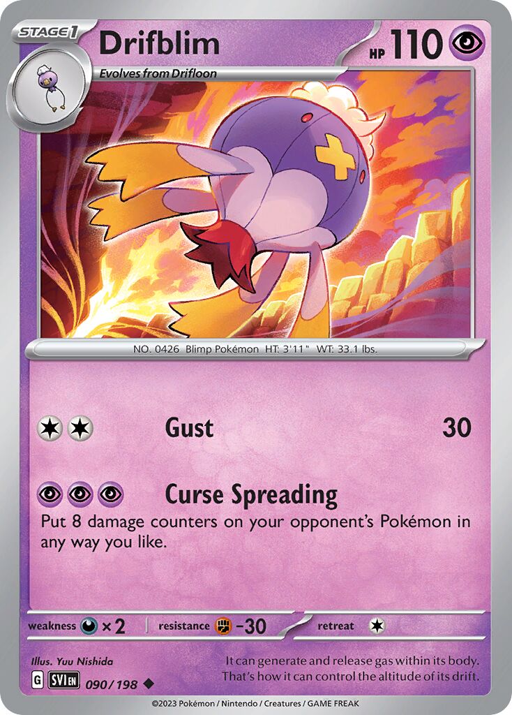 Drifblim 090/258 — Scarlet & Violet (English Pokémon TCG card)