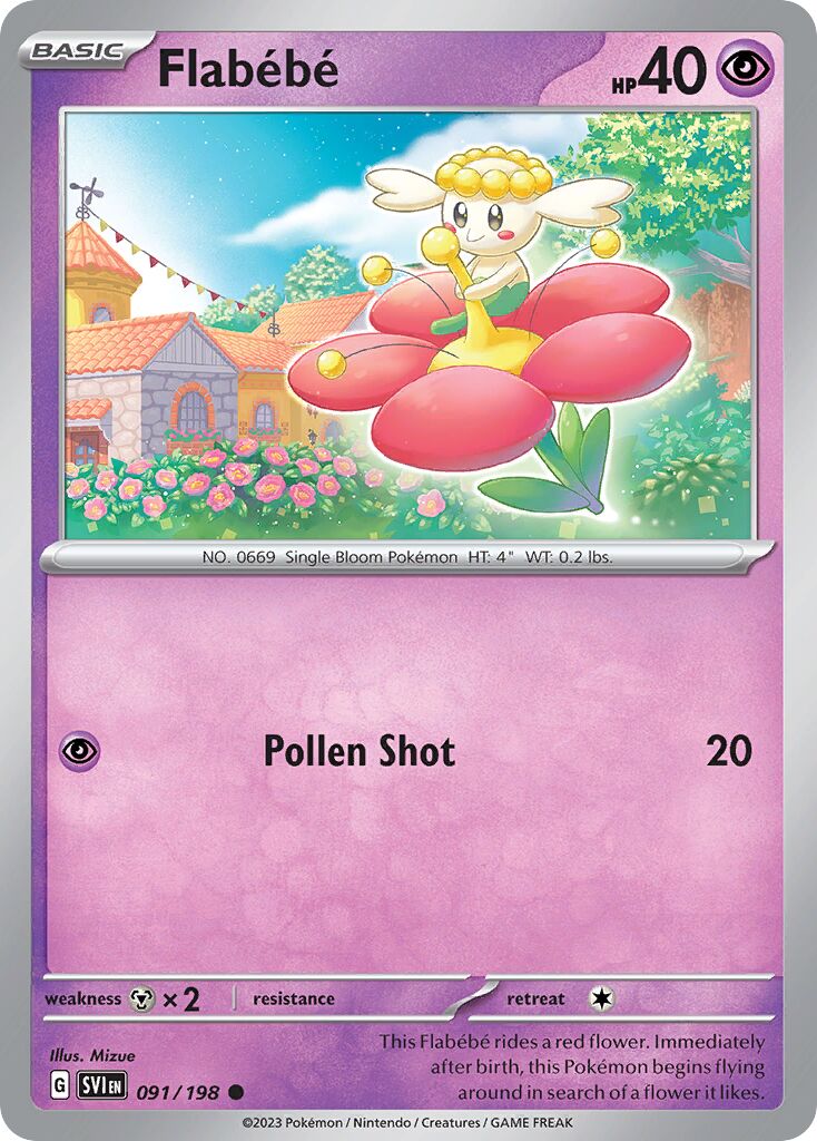 Flabébé 091/258 — Scarlet & Violet (English Pokémon TCG card)