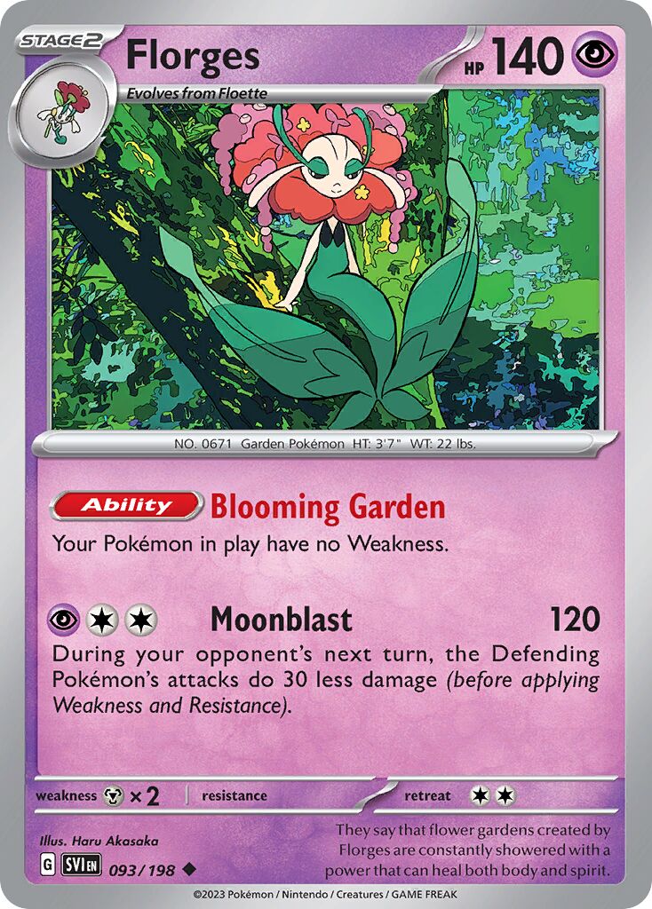 Florges 093/258 — Scarlet & Violet (English Pokémon TCG card)