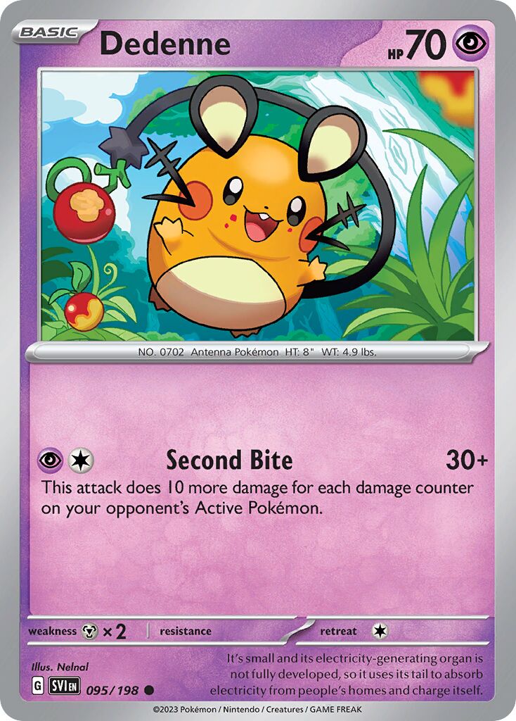 Dedenne 095/258 — Scarlet & Violet (English Pokémon TCG card)