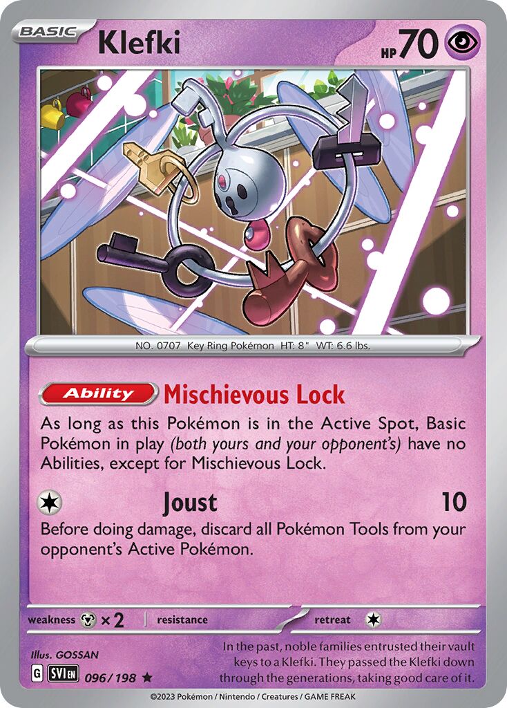 Klefki 096/258 — Scarlet & Violet (English Pokémon TCG card)