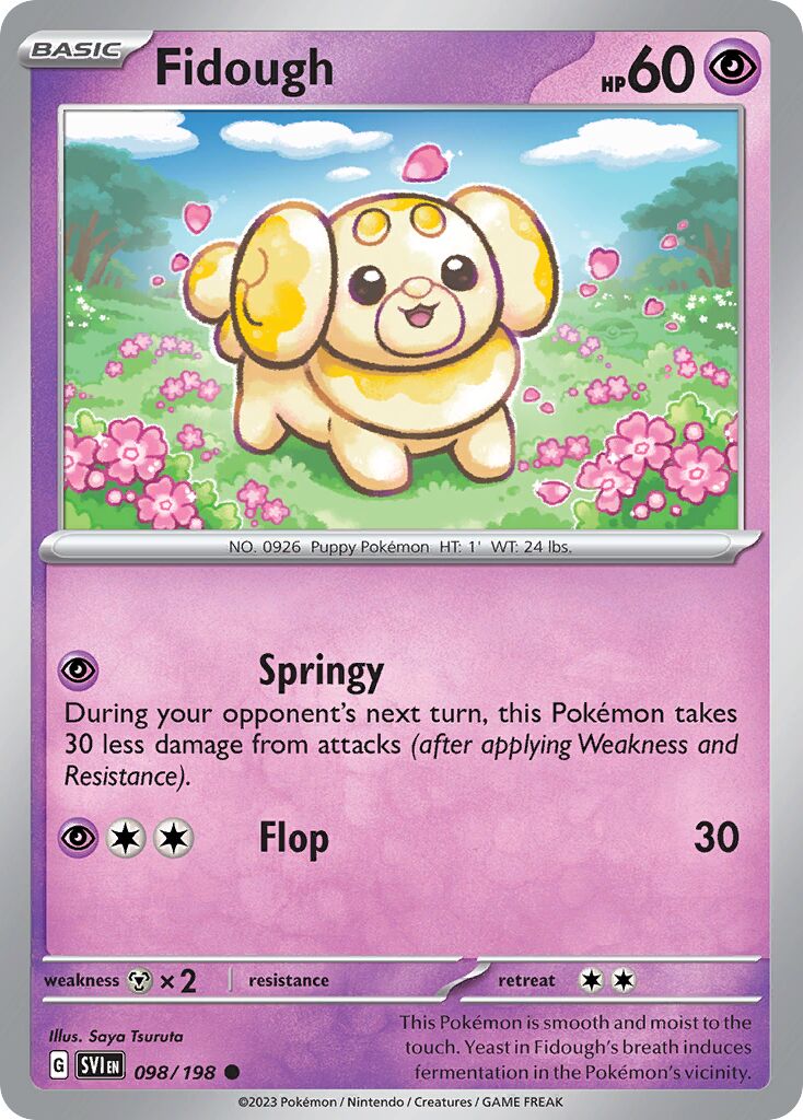Fidough 098/258 — Scarlet & Violet (English Pokémon TCG card)