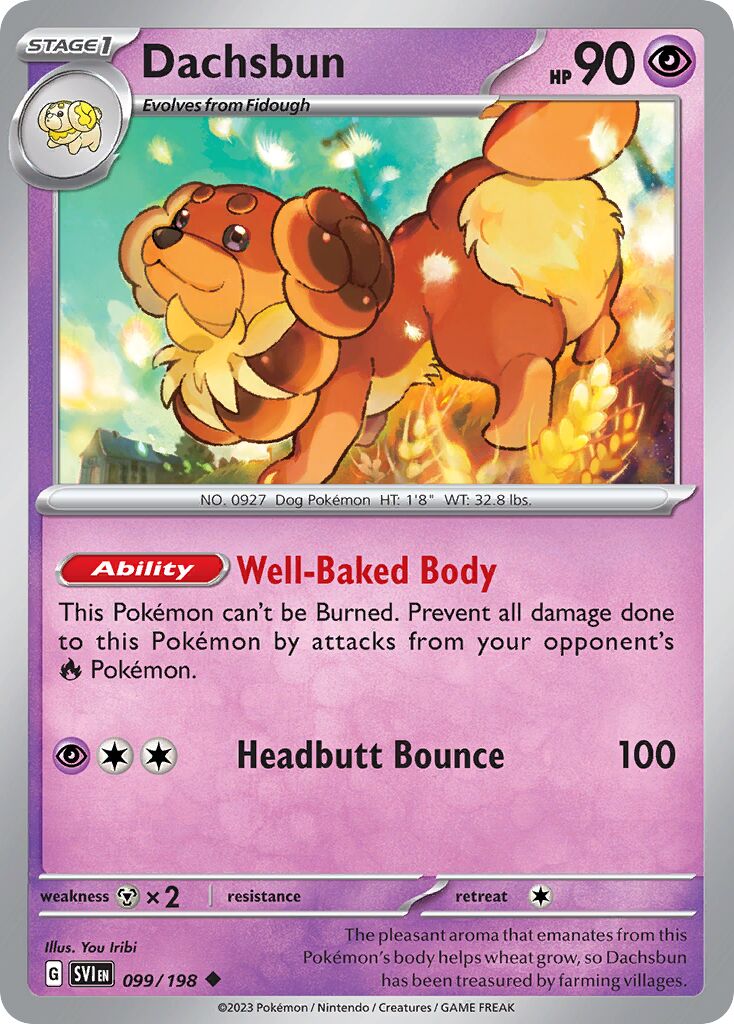 Dachsbun 099/258 — Scarlet & Violet (English Pokémon TCG card)