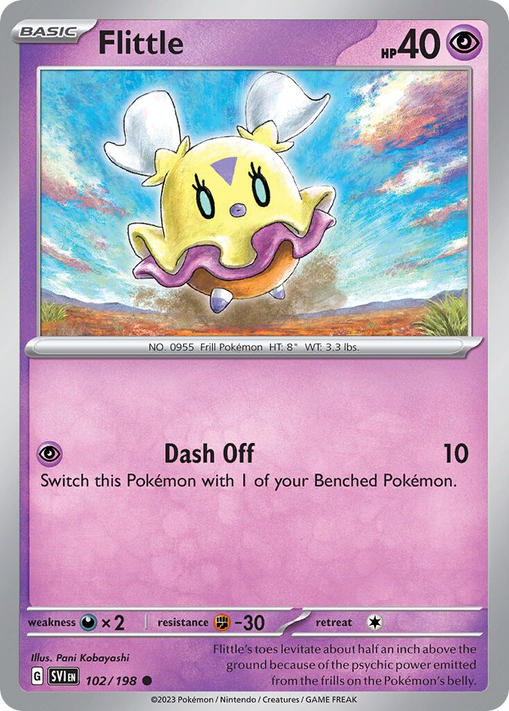 Flittle 102/258 — Scarlet & Violet (English Pokémon TCG card)
