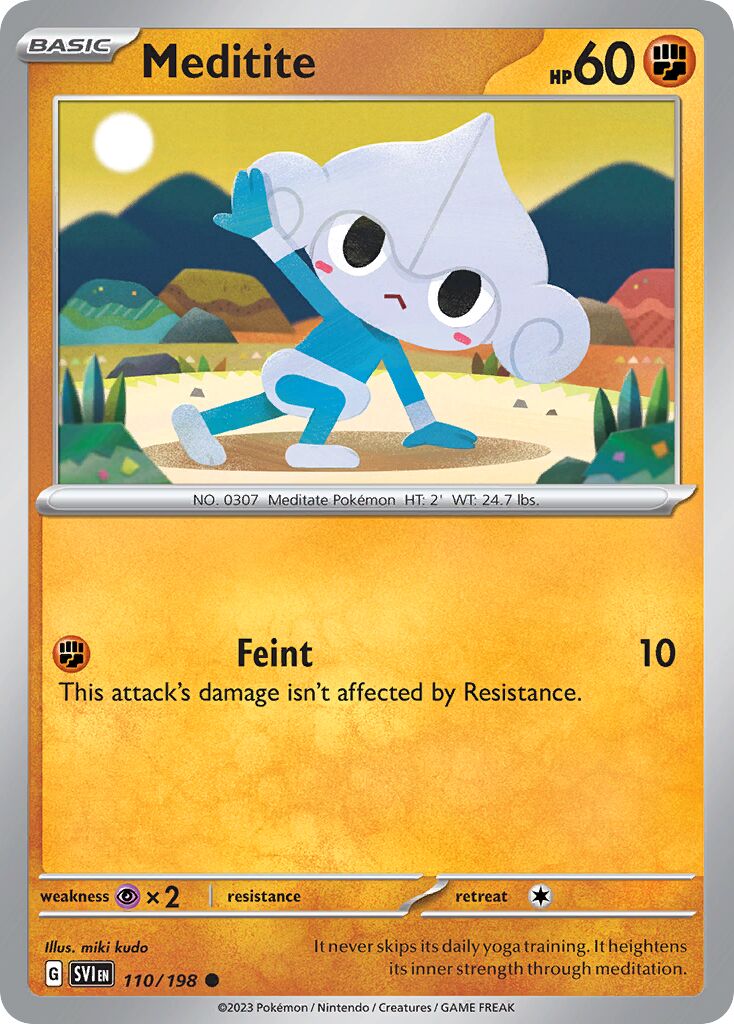 Meditite 110/258 — Scarlet & Violet (English Pokémon TCG card)
