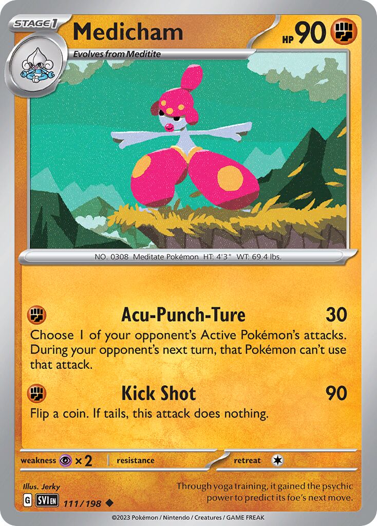 Medicham 111/258 — Scarlet & Violet (English Pokémon TCG card)