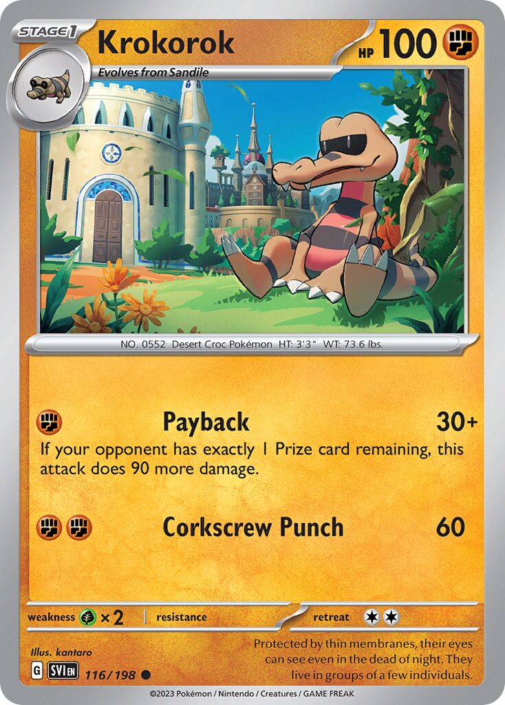 Krokorok 116/258 — Scarlet & Violet (English Pokémon TCG card)