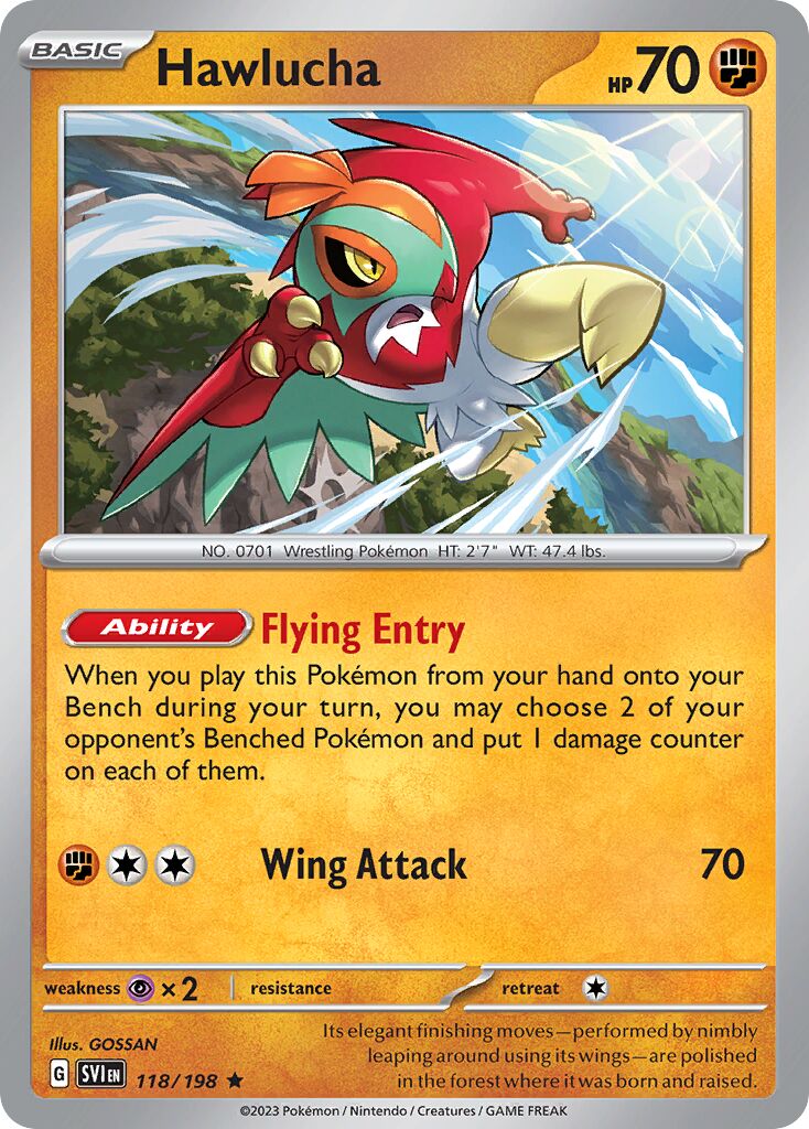 Hawlucha 118/258 — Scarlet & Violet (English Pokémon TCG card)