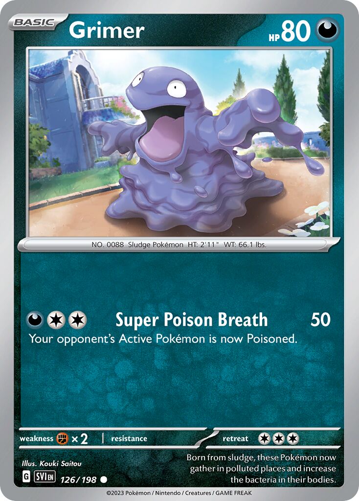 Grimer 126/258 — Scarlet & Violet (English Pokémon TCG card)