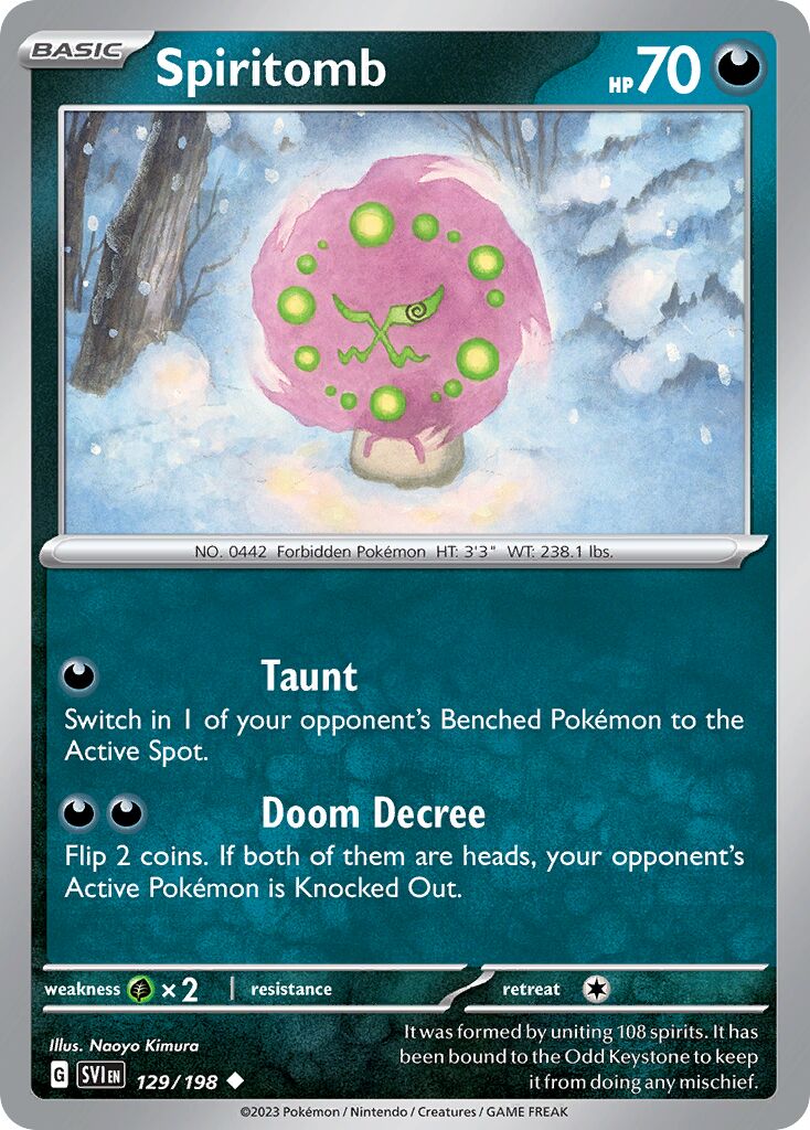 Spiritomb 129/258 — Scarlet & Violet (English Pokémon TCG card)