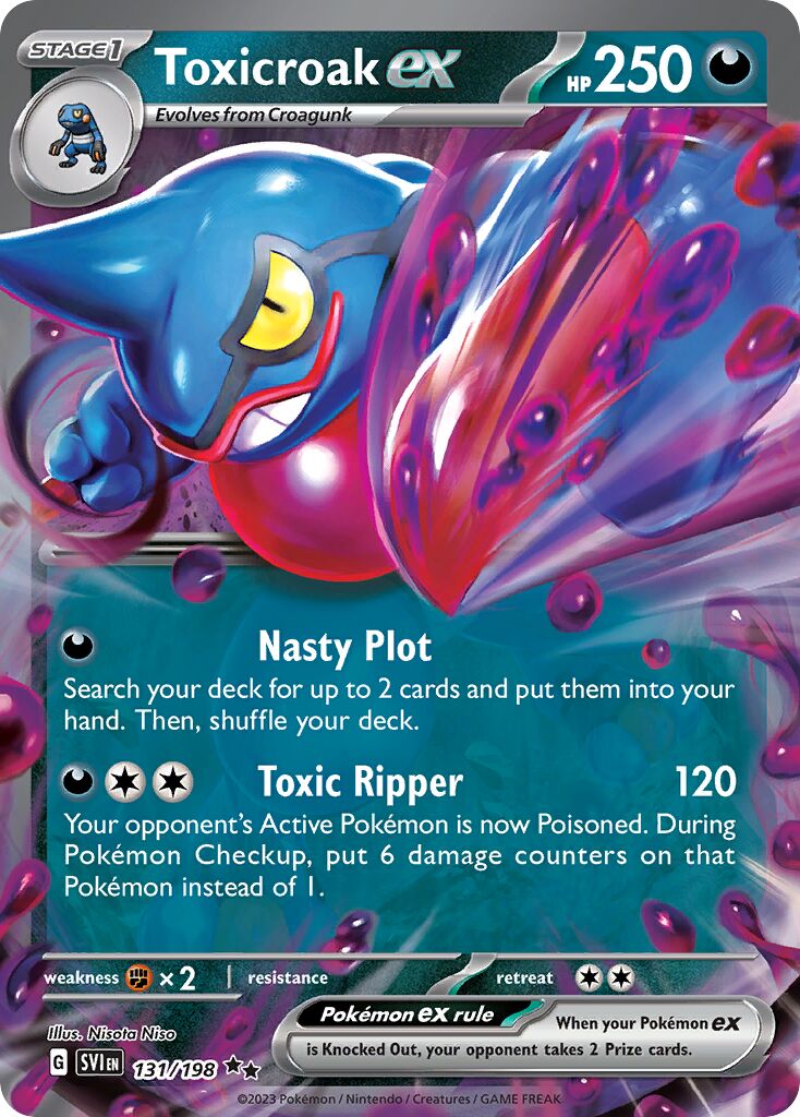 Toxicroak ex 131/258 — Scarlet & Violet (English Pokémon TCG card)