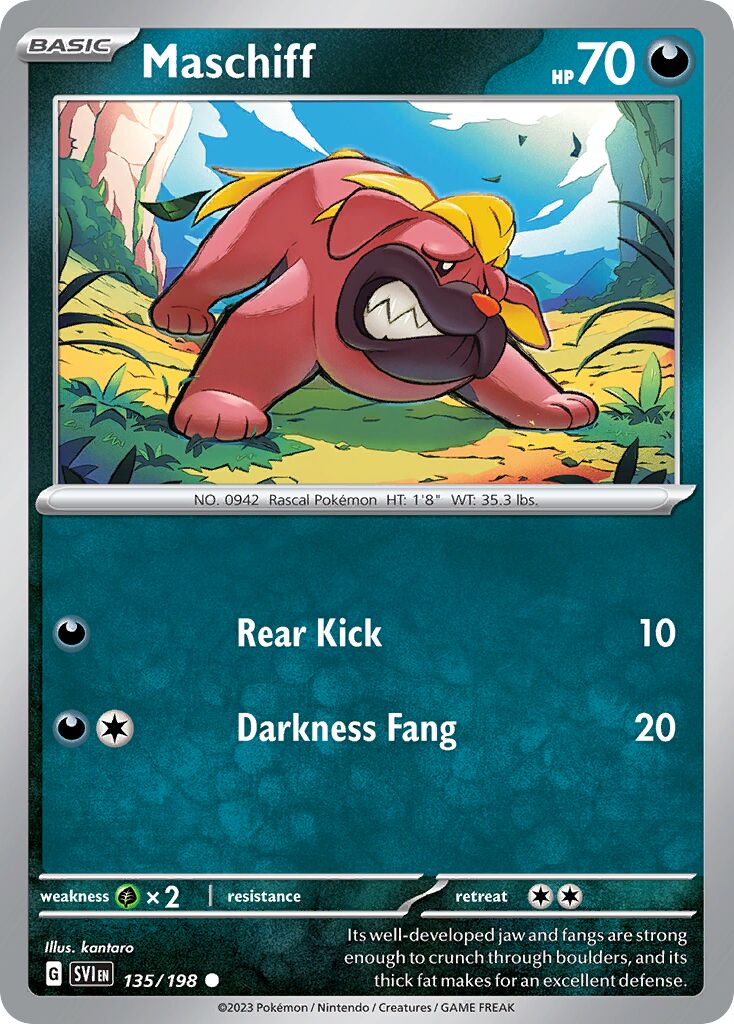 Maschiff 135/258 — Scarlet & Violet (English Pokémon TCG card)