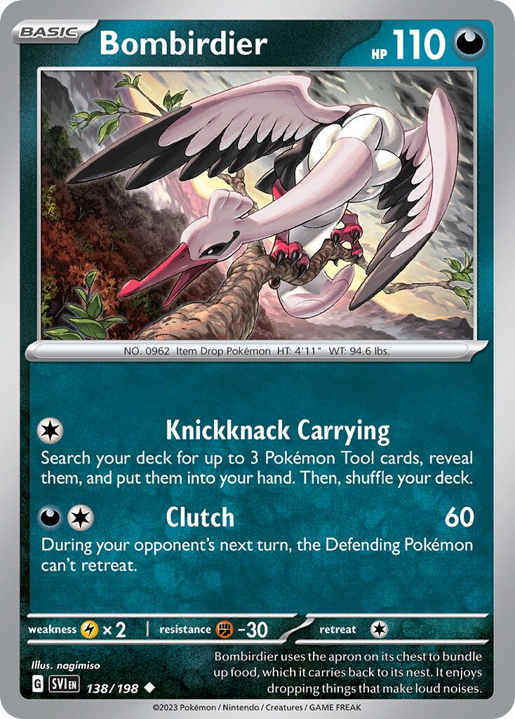 Bombirdier 138/258 — Scarlet & Violet (English Pokémon TCG card)