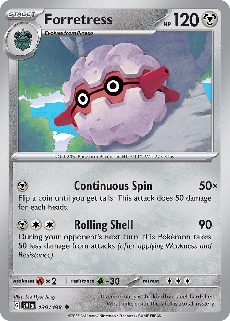 Forretress 139/258 — Scarlet & Violet (English Pokémon TCG card)