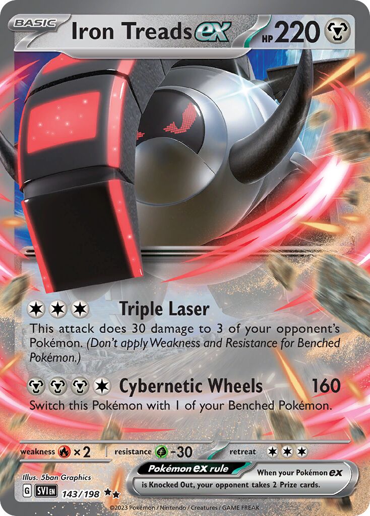 Iron Treads ex 143/258 — Scarlet & Violet (English Pokémon TCG card)