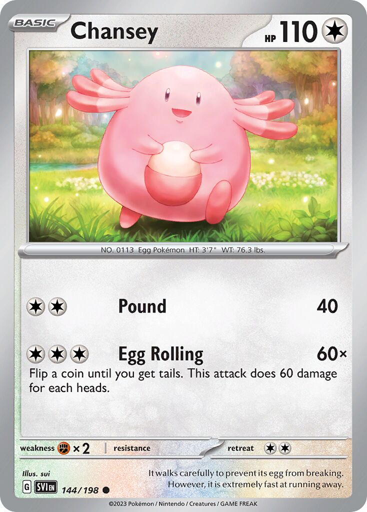 Chansey 144/258 — Scarlet & Violet (English Pokémon TCG card)