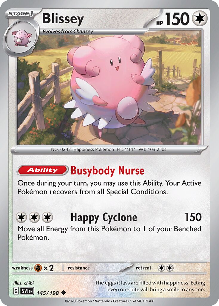 Blissey 145/258 — Scarlet & Violet (English Pokémon TCG card)