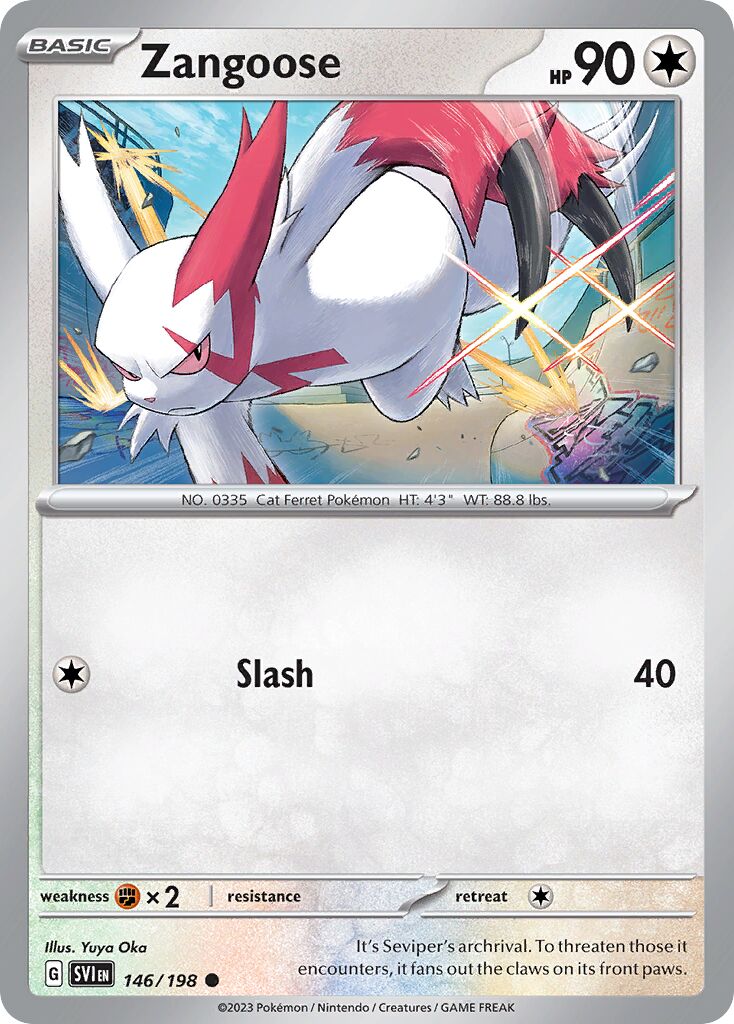 Zangoose 146/258 — Scarlet & Violet (English Pokémon TCG card)