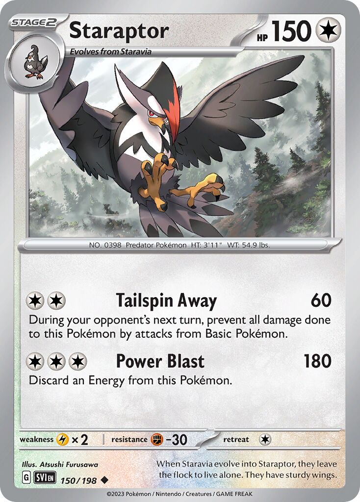 Staraptor 150/258 — Scarlet & Violet (English Pokémon TCG card)