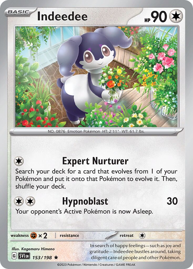 Indeedee 153/258 — Scarlet & Violet (English Pokémon TCG card)