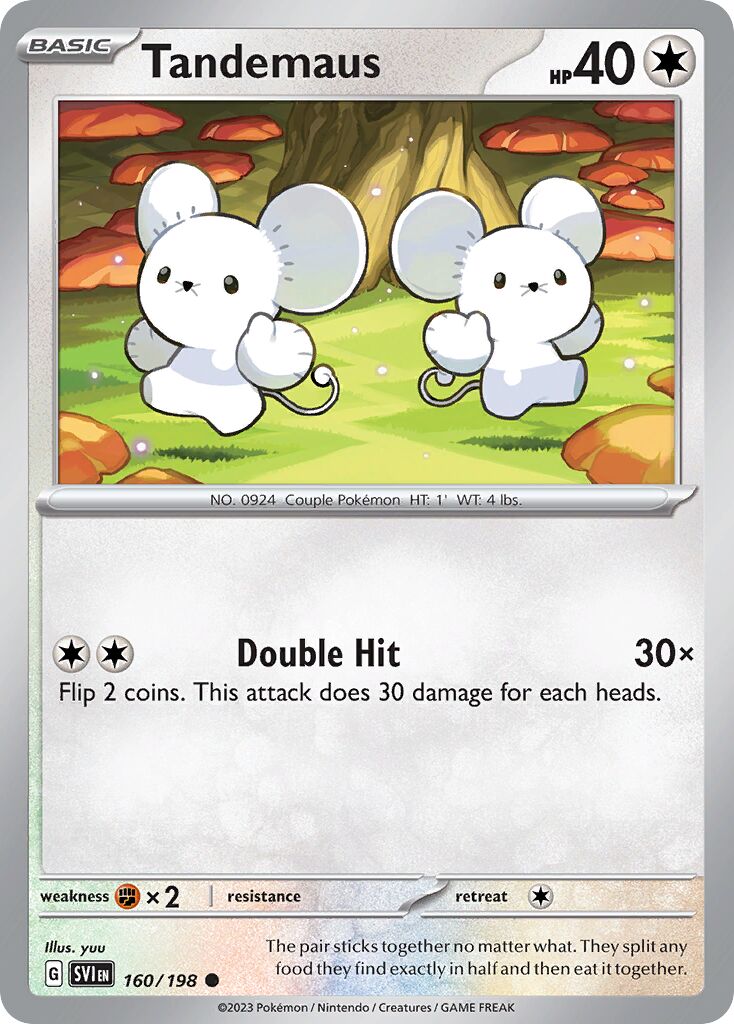 Tandemaus 160/258 — Scarlet & Violet (English Pokémon TCG card)
