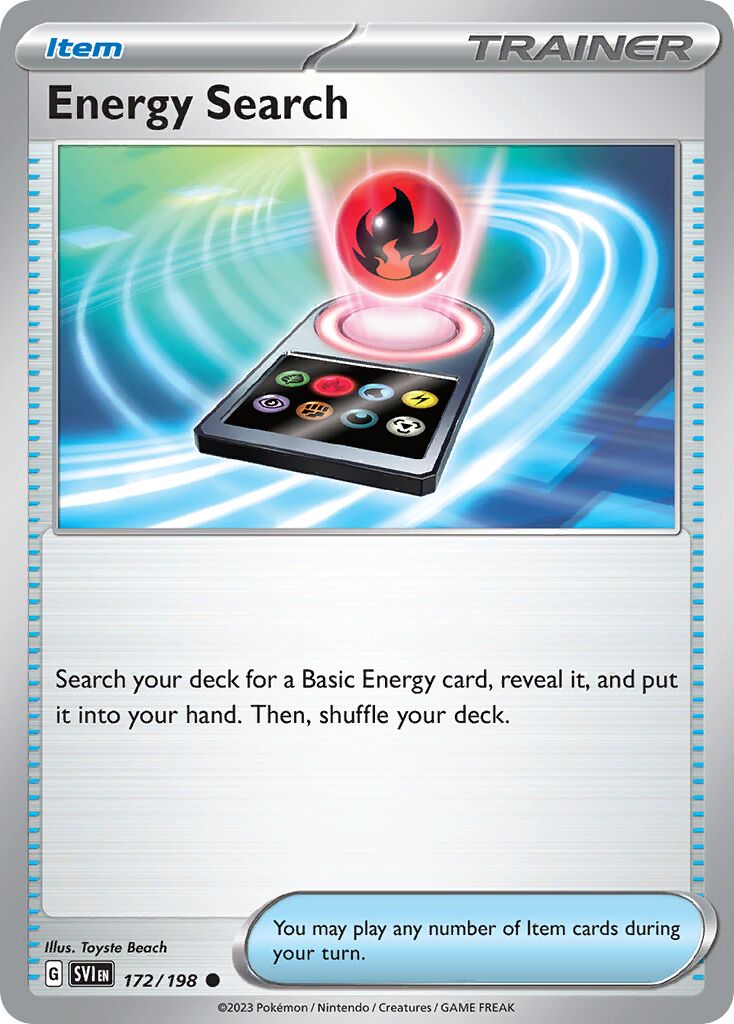 Energy Search 172/258 — Scarlet & Violet (English Pokémon TCG card)