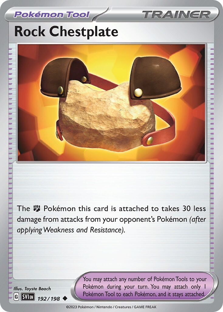 Rock Chestplate 192/258 — Scarlet & Violet (English Pokémon TCG card)