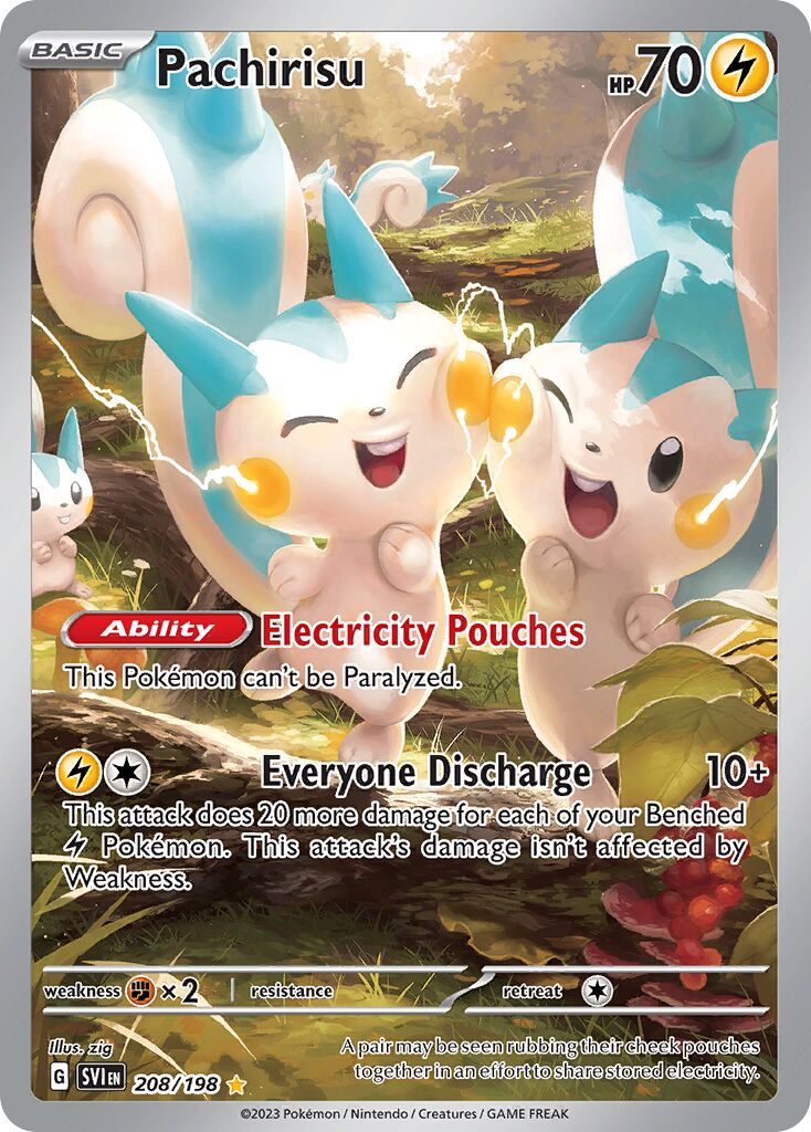 Pachirisu 208/258 — Scarlet & Violet (English Pokémon TCG card)