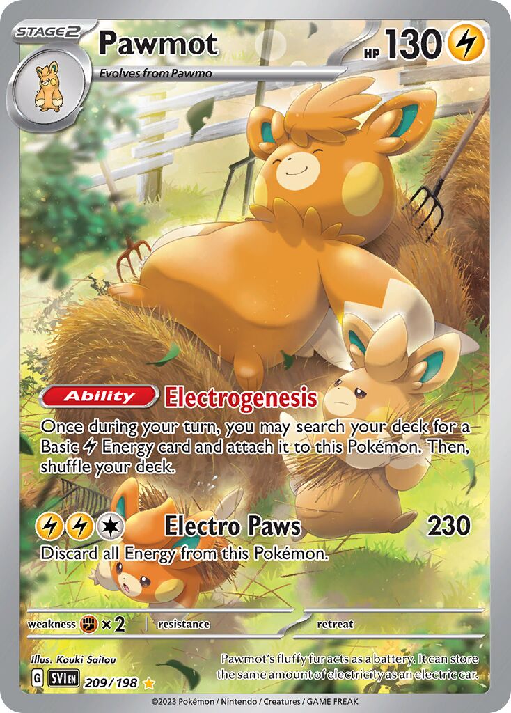 Pawmot 209/258 — Scarlet & Violet (English Pokémon TCG card)