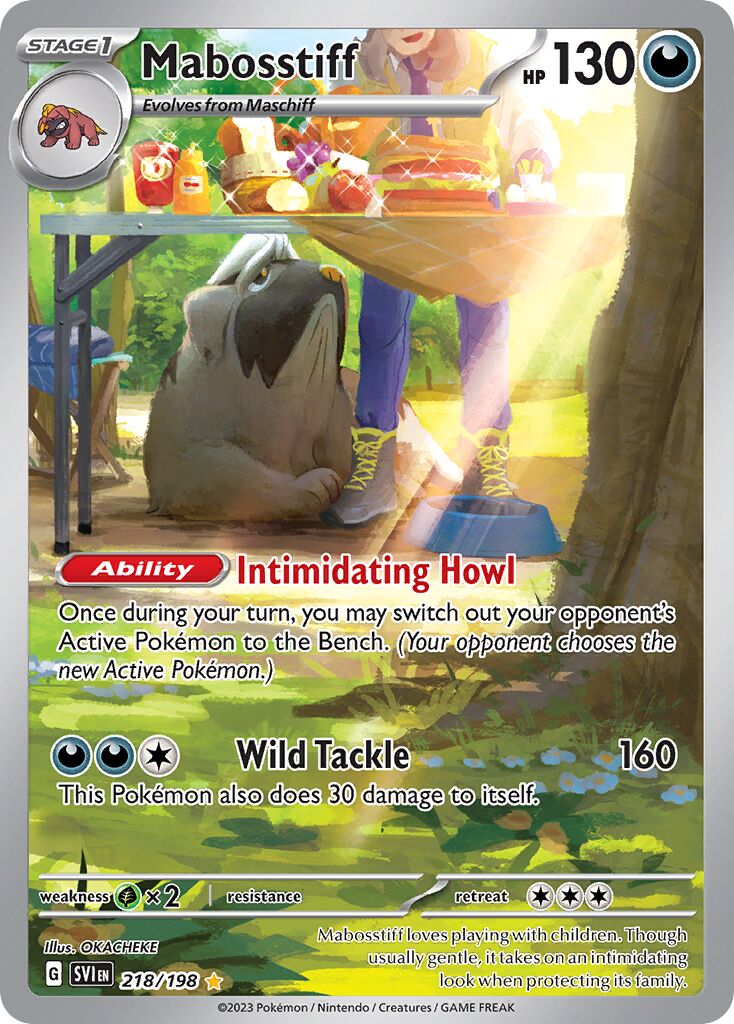 Mabosstiff 218/258 — Scarlet & Violet (English Pokémon TCG card)