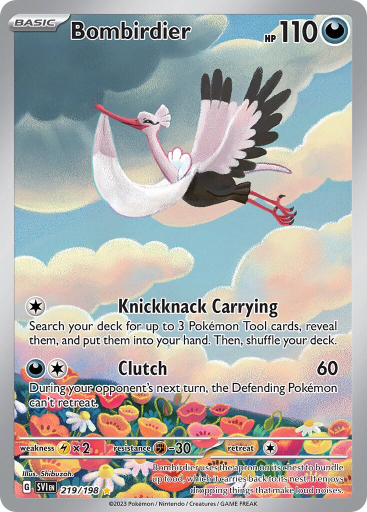 Bombirdier 219/258 — Scarlet & Violet (English Pokémon TCG card)