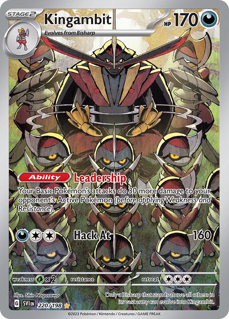 Kingambit 220/258 — Scarlet & Violet (English Pokémon TCG card)
