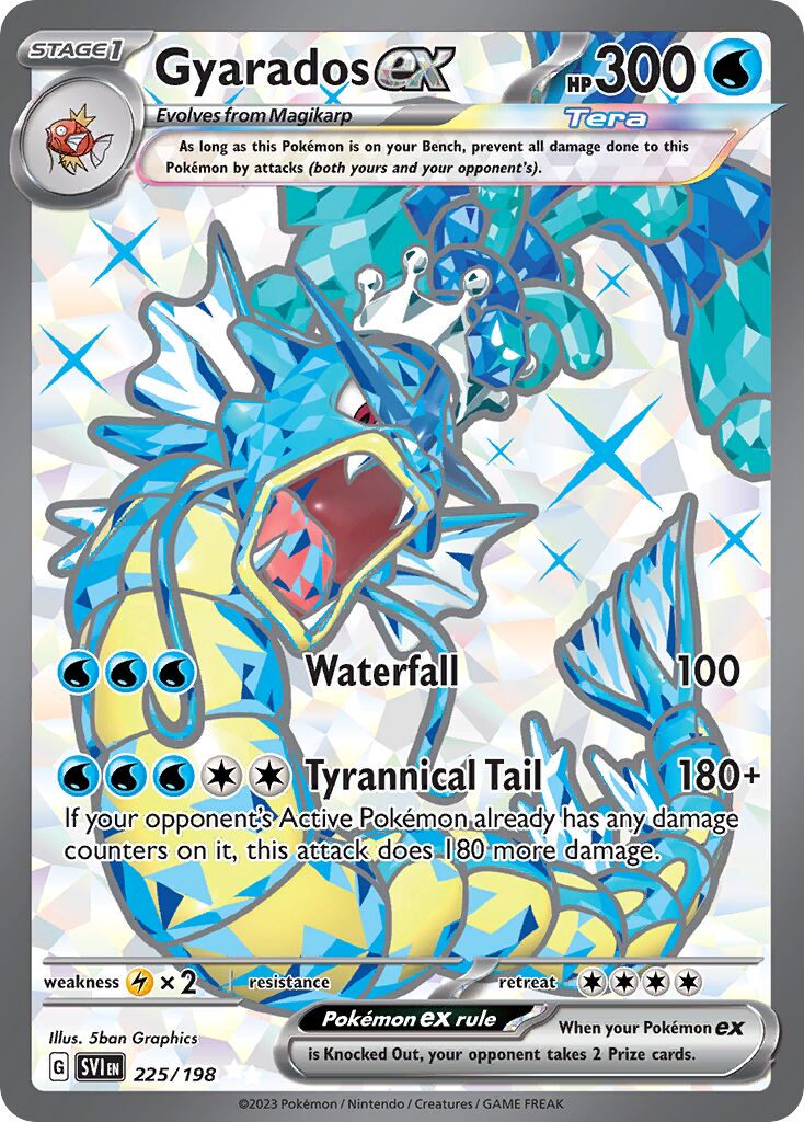 Gyarados ex 225/258 — Scarlet & Violet (English Pokémon TCG card)