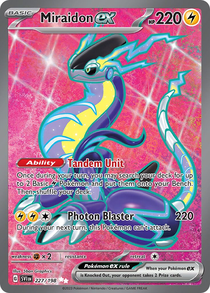 Miraidon ex 227/258 — Scarlet & Violet (English Pokémon TCG card)