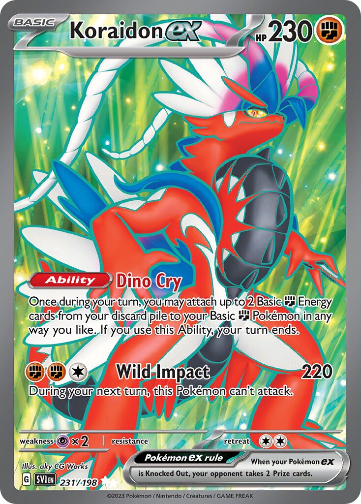 Koraidon ex 231/258 — Scarlet & Violet (English Pokémon TCG card)