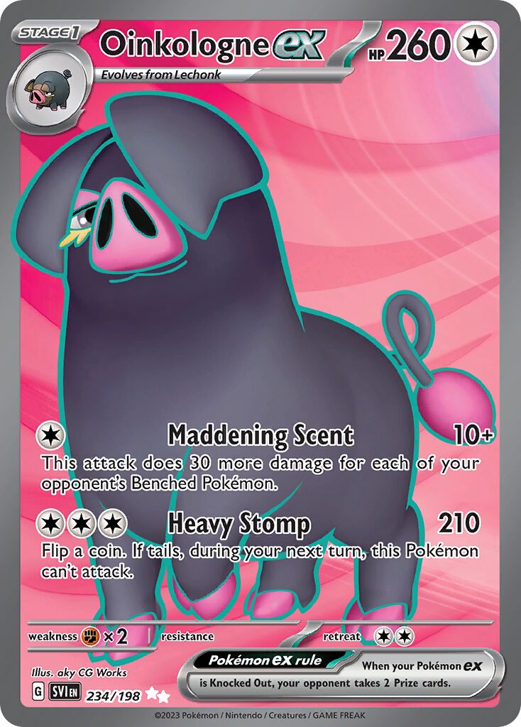 Oinkologne ex 234/258 — Scarlet & Violet (English Pokémon TCG card)