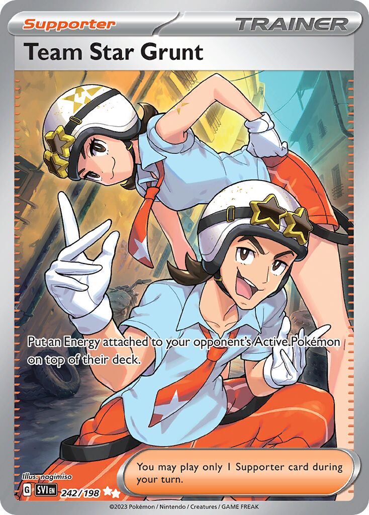 Team Star Grunt 242/258 — Scarlet & Violet (English Pokémon TCG card)