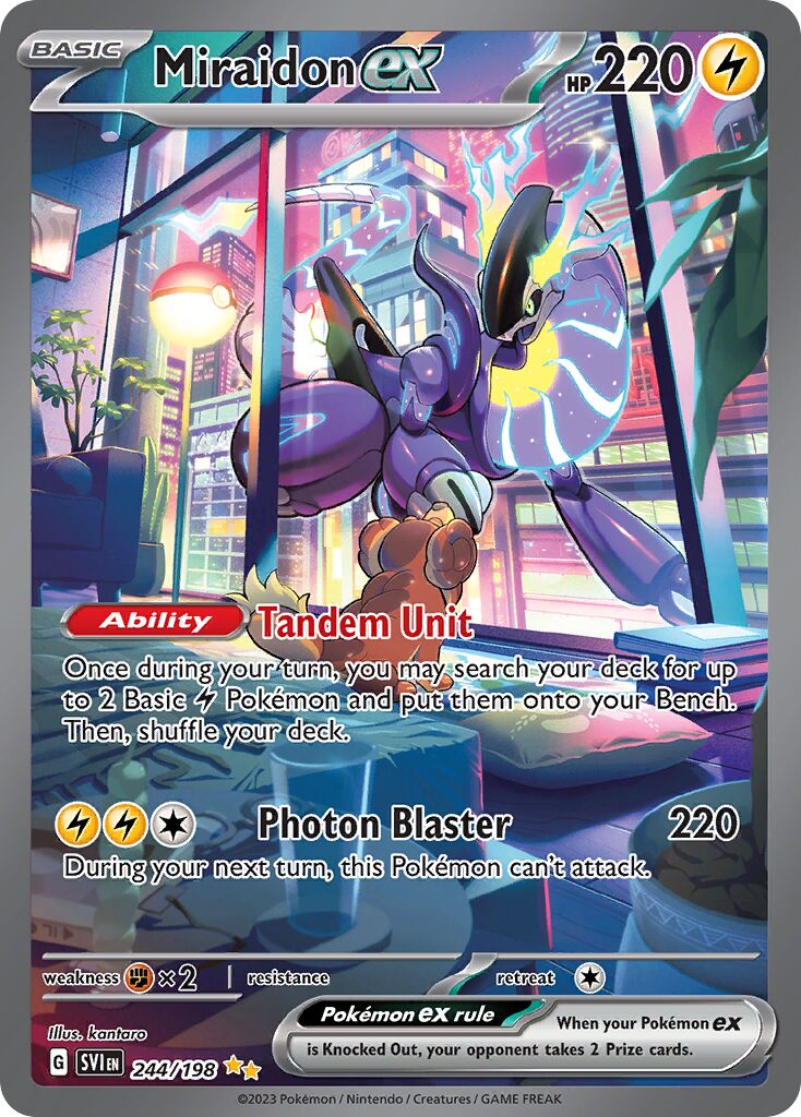 Miraidon ex 244/258 — Scarlet & Violet (English Pokémon TCG card)