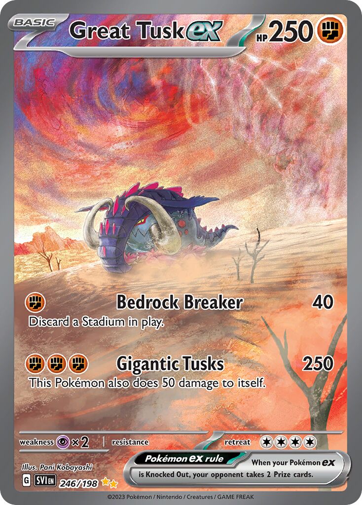 Great Tusk ex 246/258 — Scarlet & Violet (English Pokémon TCG card)