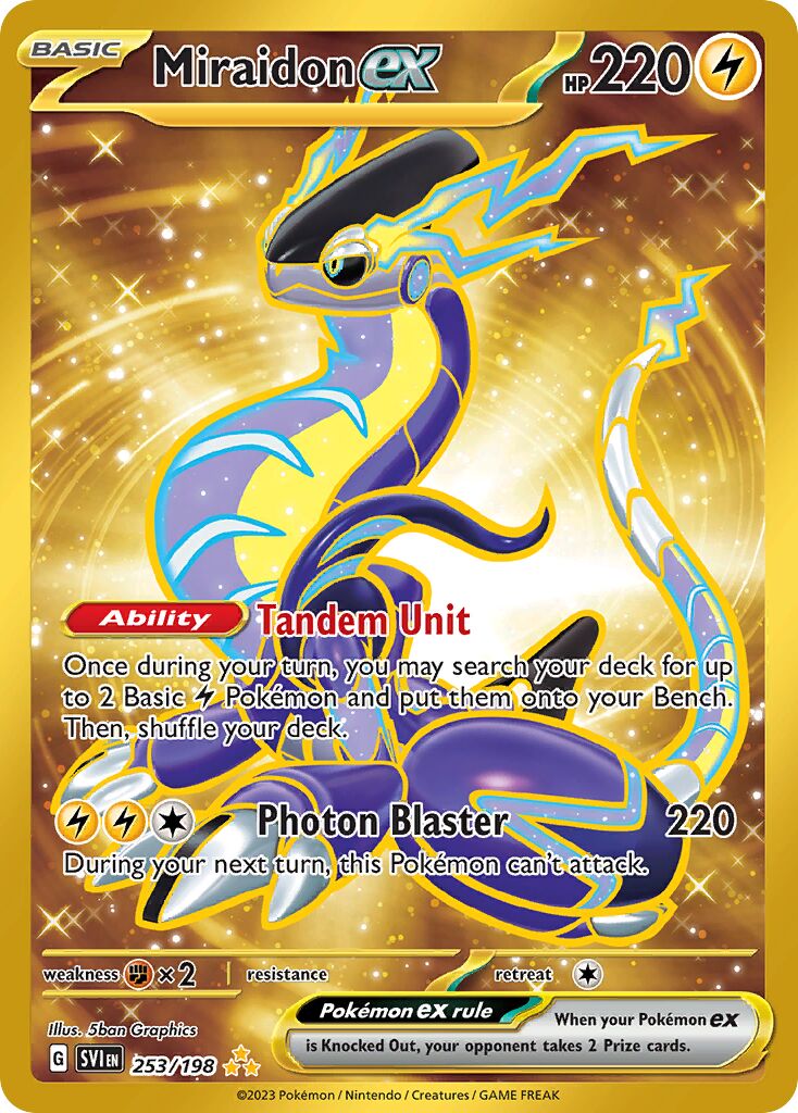 Miraidon ex 253/258 — Scarlet & Violet (English Pokémon TCG card)