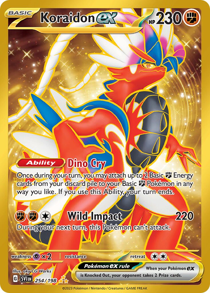 Koraidon ex 254/258 — Scarlet & Violet (English Pokémon TCG card)