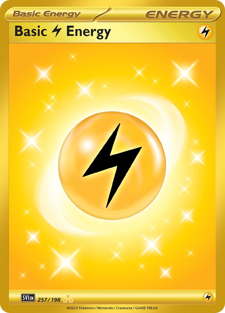 Basic Lightning Energy 257/258 — Scarlet & Violet (English Pokémon TCG card)