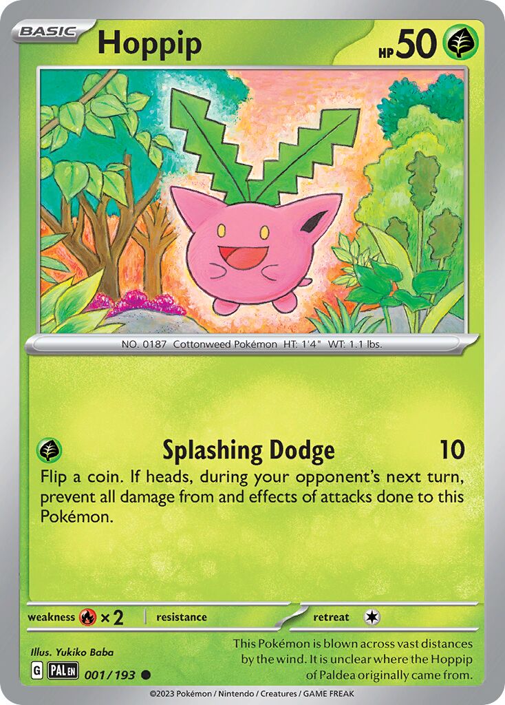 Hoppip 001/279 — Paldea Evolved (English Pokémon TCG card)