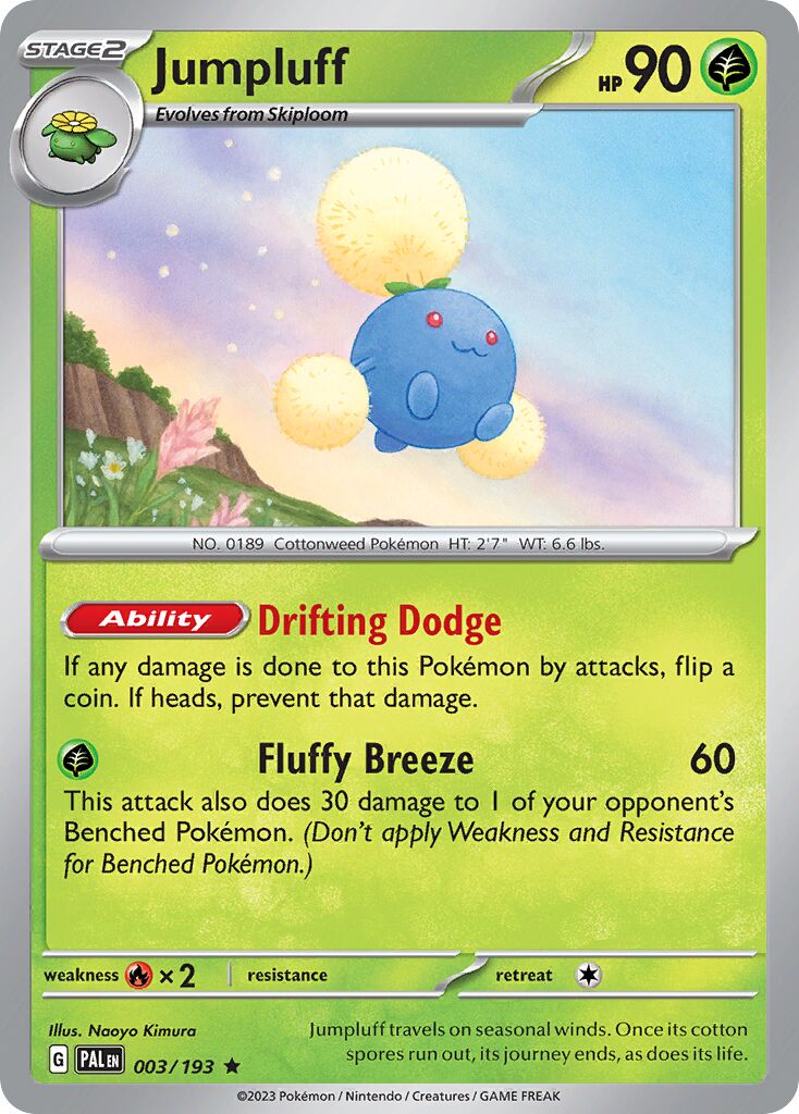Jumpluff 003/279 — Paldea Evolved (English Pokémon TCG card)