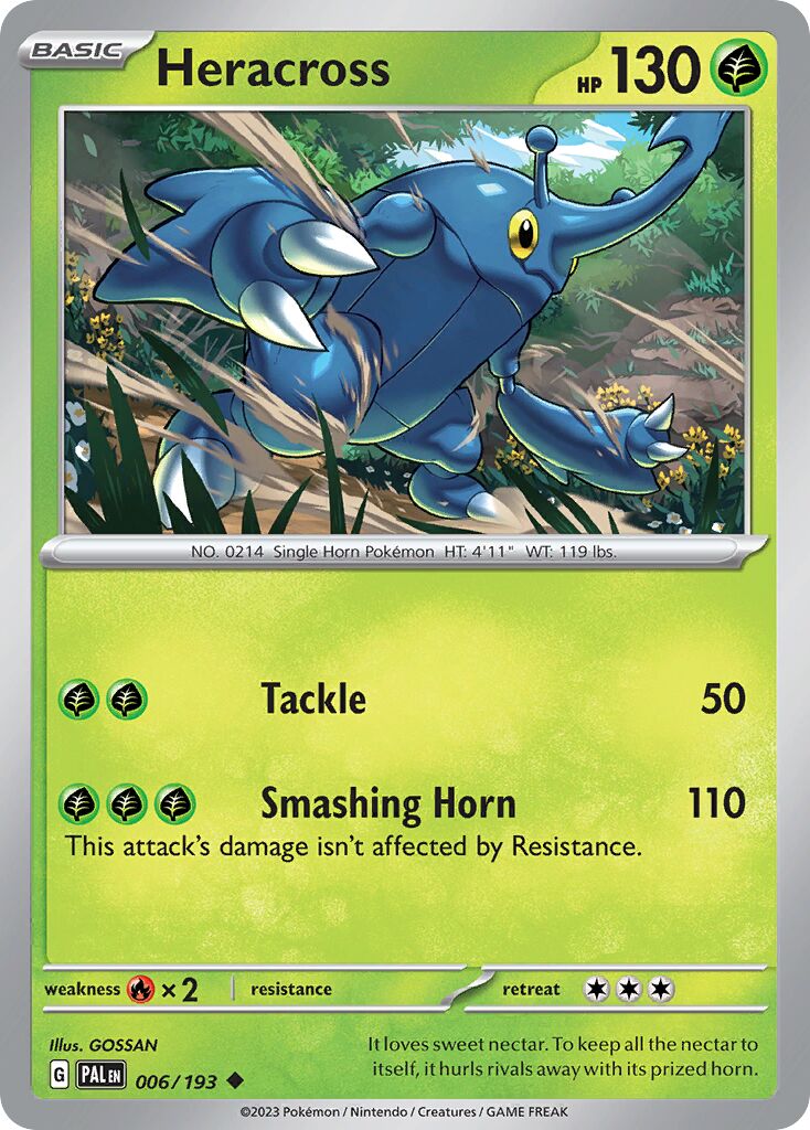 Heracross 006/279 — Paldea Evolved (English Pokémon TCG card)
