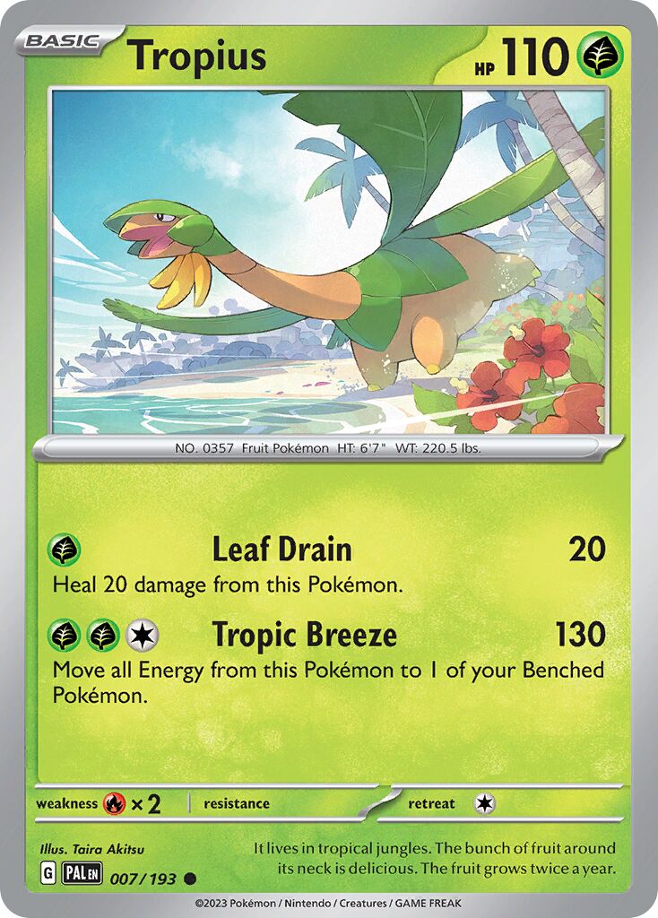 Tropius 007/279 — Paldea Evolved (English Pokémon TCG card)