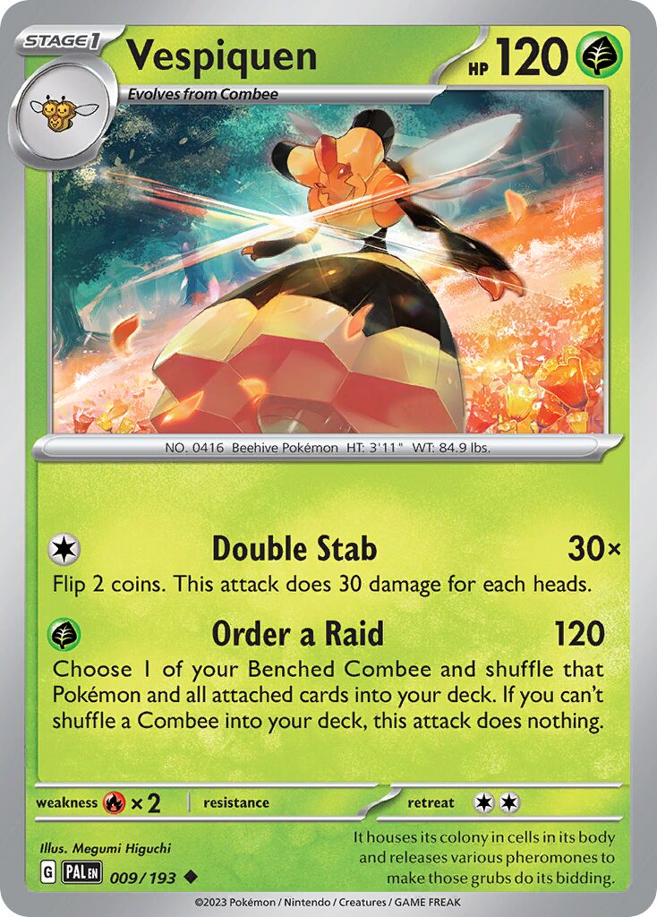 Vespiquen 009/279 — Paldea Evolved (English Pokémon TCG card)
