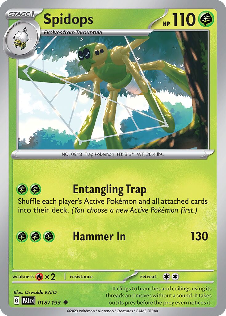 Spidops 018/279 — Paldea Evolved (English Pokémon TCG card)