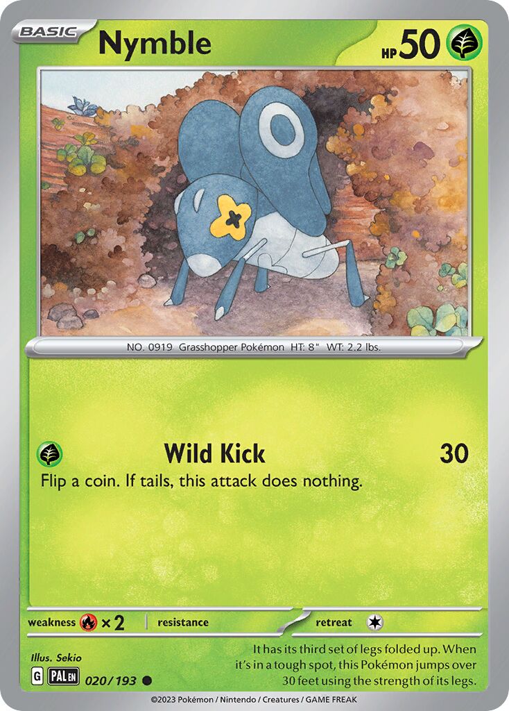 Nymble 020/279 — Paldea Evolved (English Pokémon TCG card)